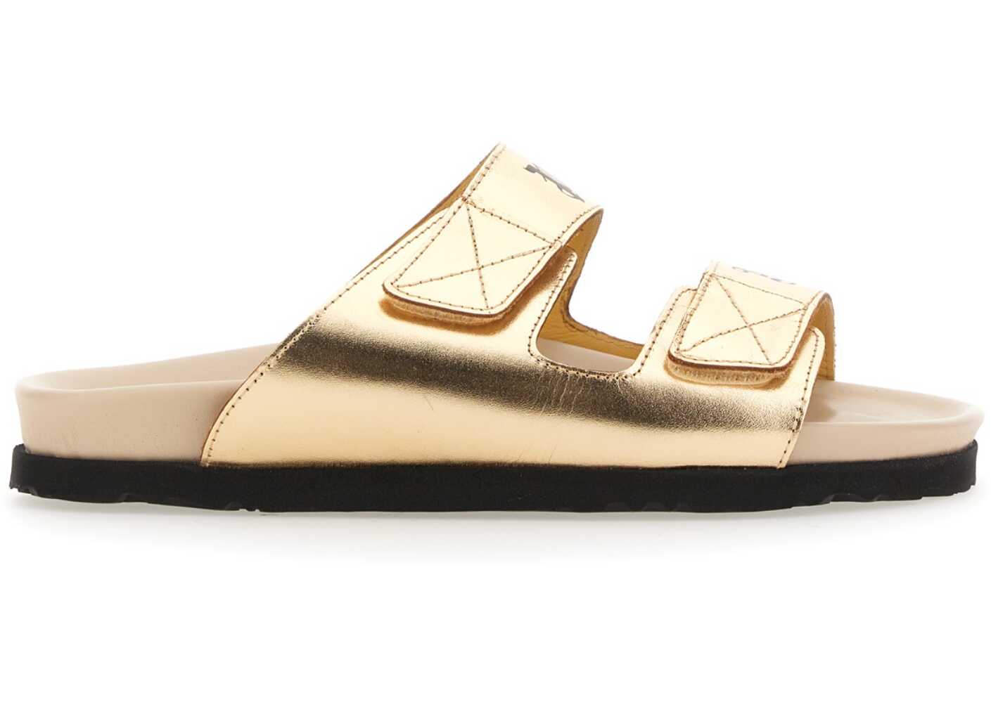 Palm Angels Sandal With Logo GOLD