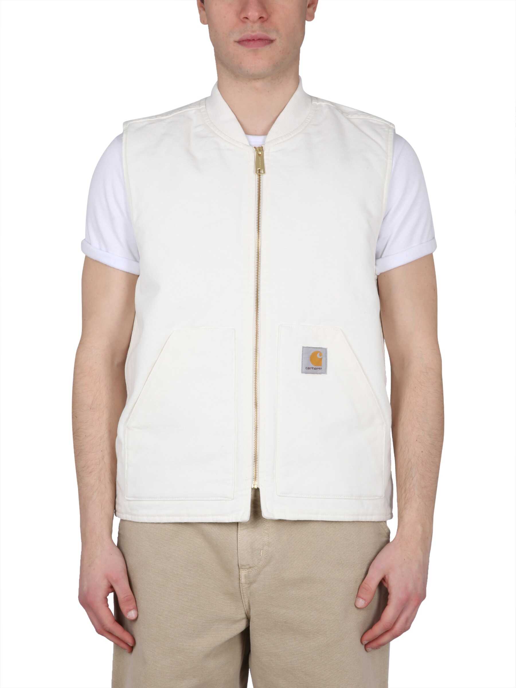 CARHARTT WIP Vest With Logo Patch WHITE b-mall.ro