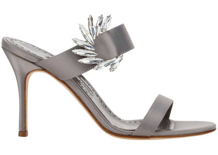 Manolo Blahnik Chivela Sandals MGRY/YOTH