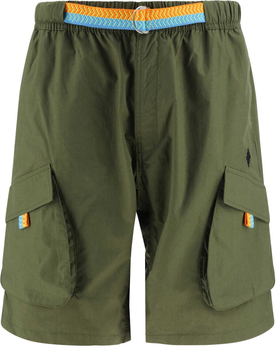 Marcelo Burlon Cargo Shorts ARMY BLACK