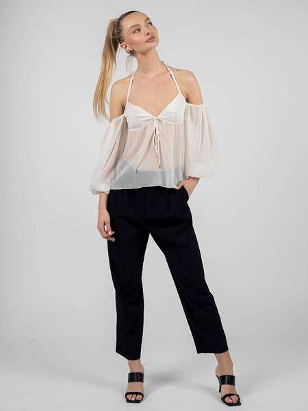 Pantaloni casual Patrizia Pepe 8P0353 Granatowy Barbati (BM 9823691) 7