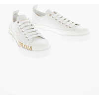 Sneakers Lamè Printed Logo Lace-Up Leather Sneakers Femei