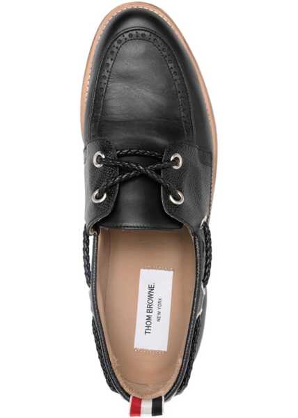 Mocasini Thom Browne Boat Moccasin BLACK Barbati (BM 9824672) 4