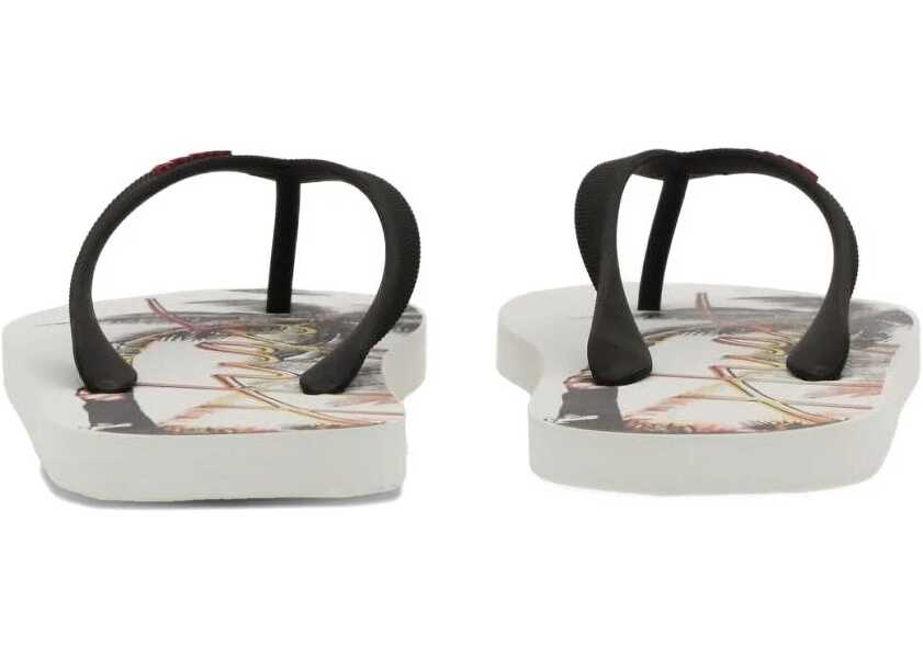 Sandale Hugo Boss Slide Sandal With Print WHITE Barbati (BM 9824690) 2