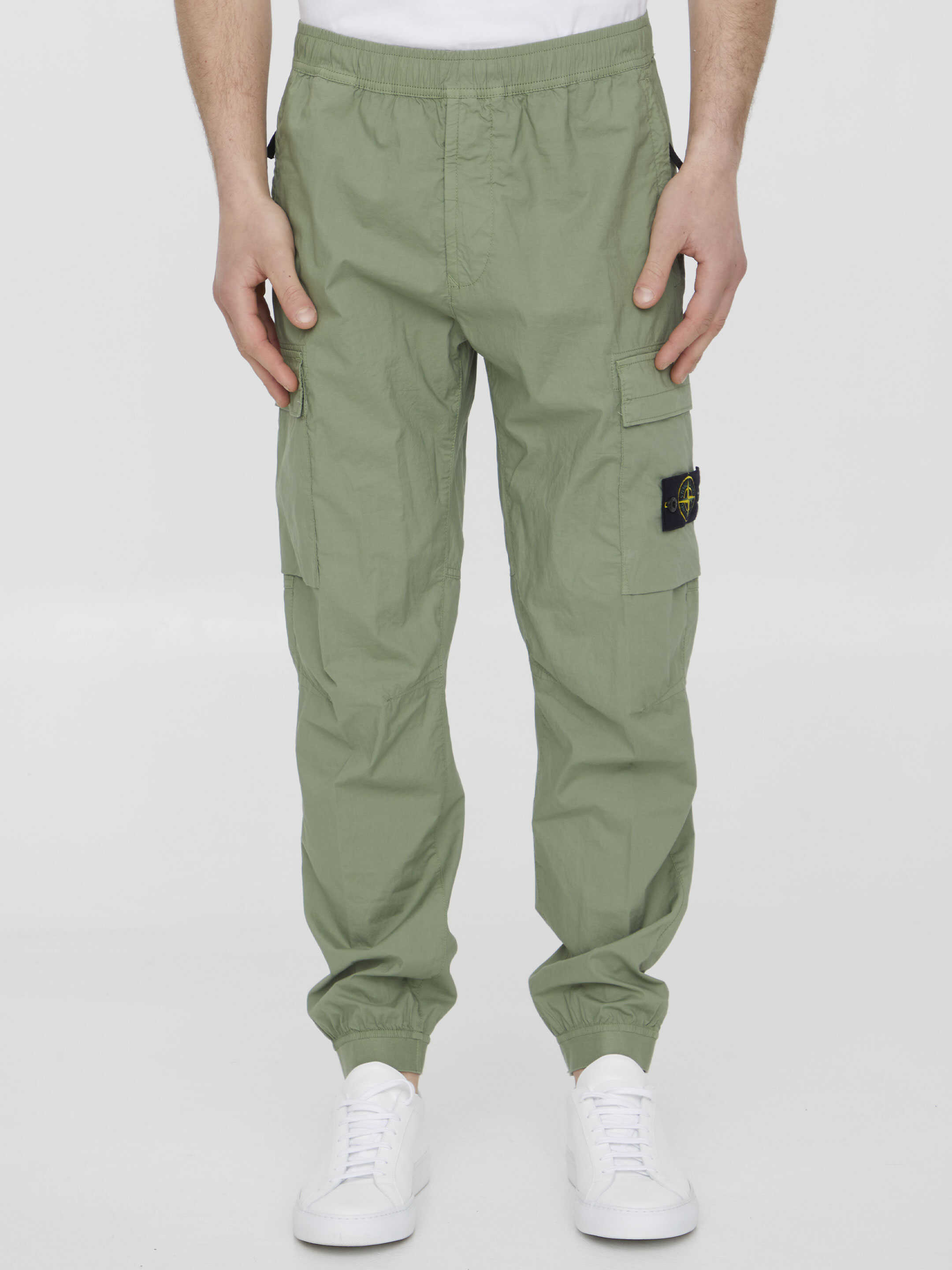 Stone Island Cotton Cargo Pants Green