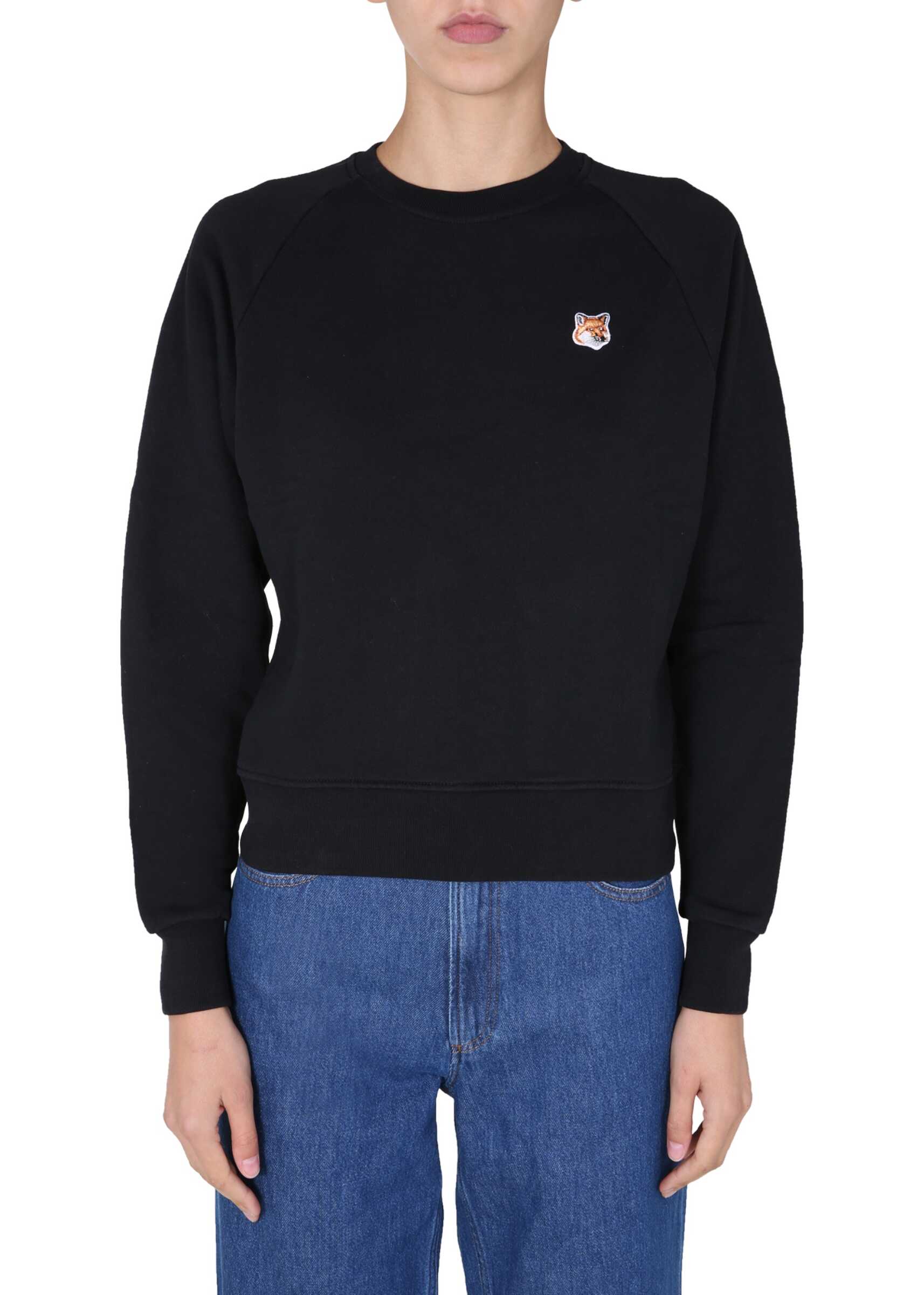 MAISON KITSUNÉ Sweatshirt With Fox Head Patch BLACK