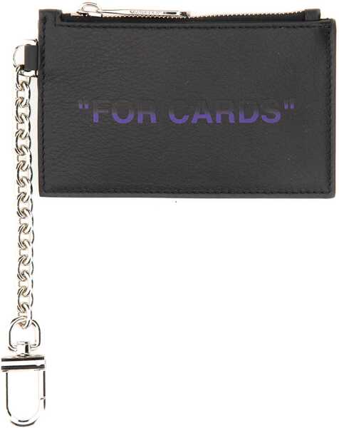 Portofele Barbati Off-White Card Holder With Chain