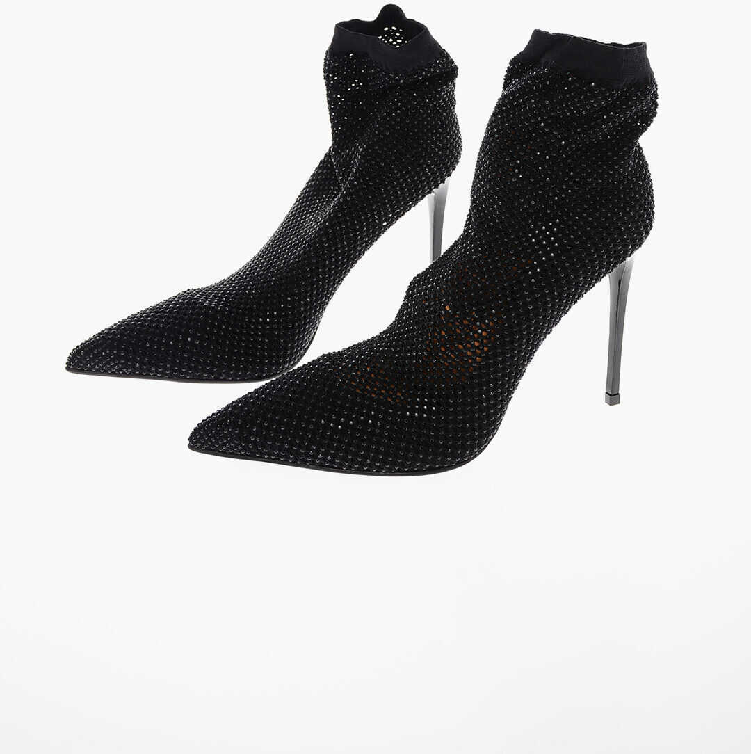 LE SILLA Stiletto Heel Gilda Pumps With Mesh Sock Detail 11Cm Black