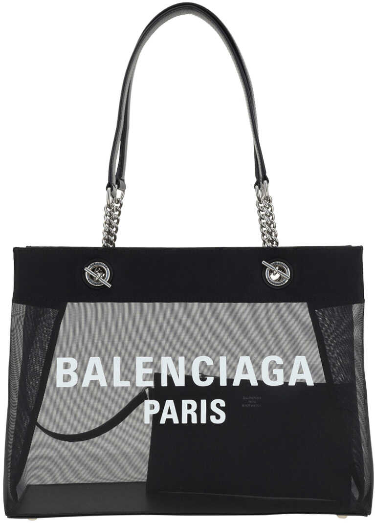 Balenciaga Duty Free Tote Bag BLACK/L WHITE