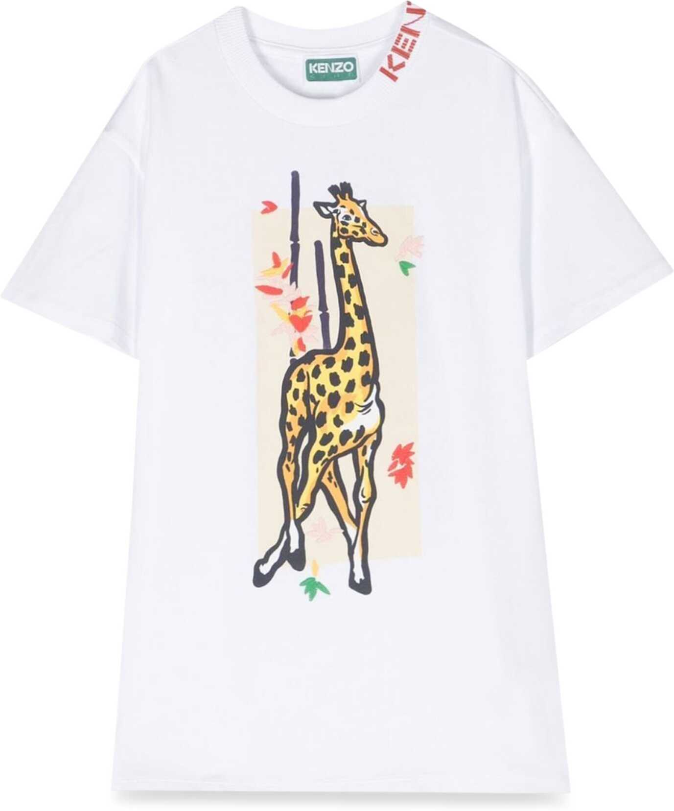 Poze Kenzo Giraffe T-Shirt Dress WHITE