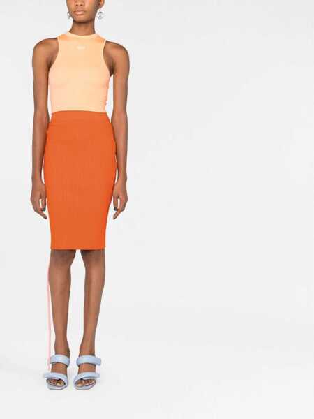 Fuste casual Off-White Cut-Out Skirt ORANGE Femei (BM 9829448) 2