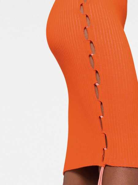 Fuste casual Off-White Cut-Out Skirt ORANGE Femei (BM 9829448) 3