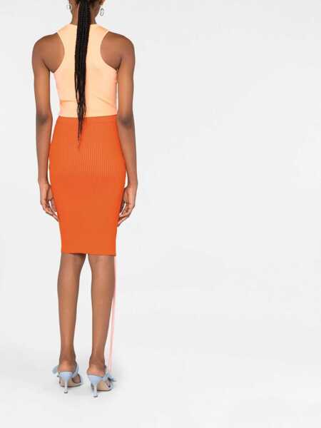 Fuste casual Off-White Cut-Out Skirt ORANGE Femei (BM 9829448) 4