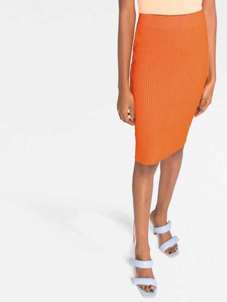 Fuste casual Off-White Cut-Out Skirt ORANGE Femei (BM 9829448) 5
