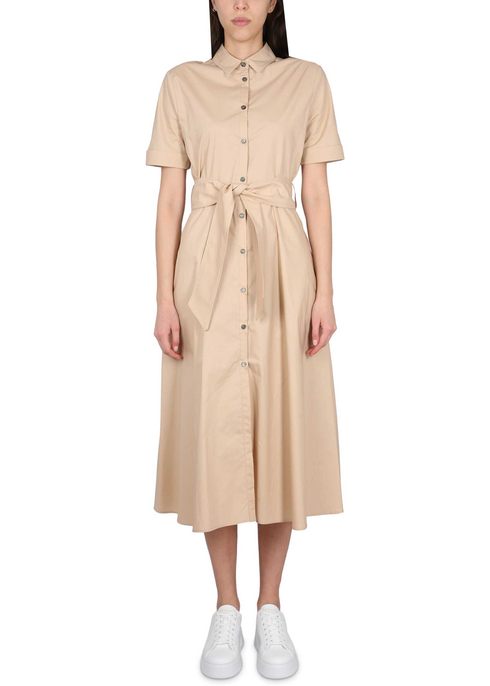 Woolrich Belted Dress BEIGE