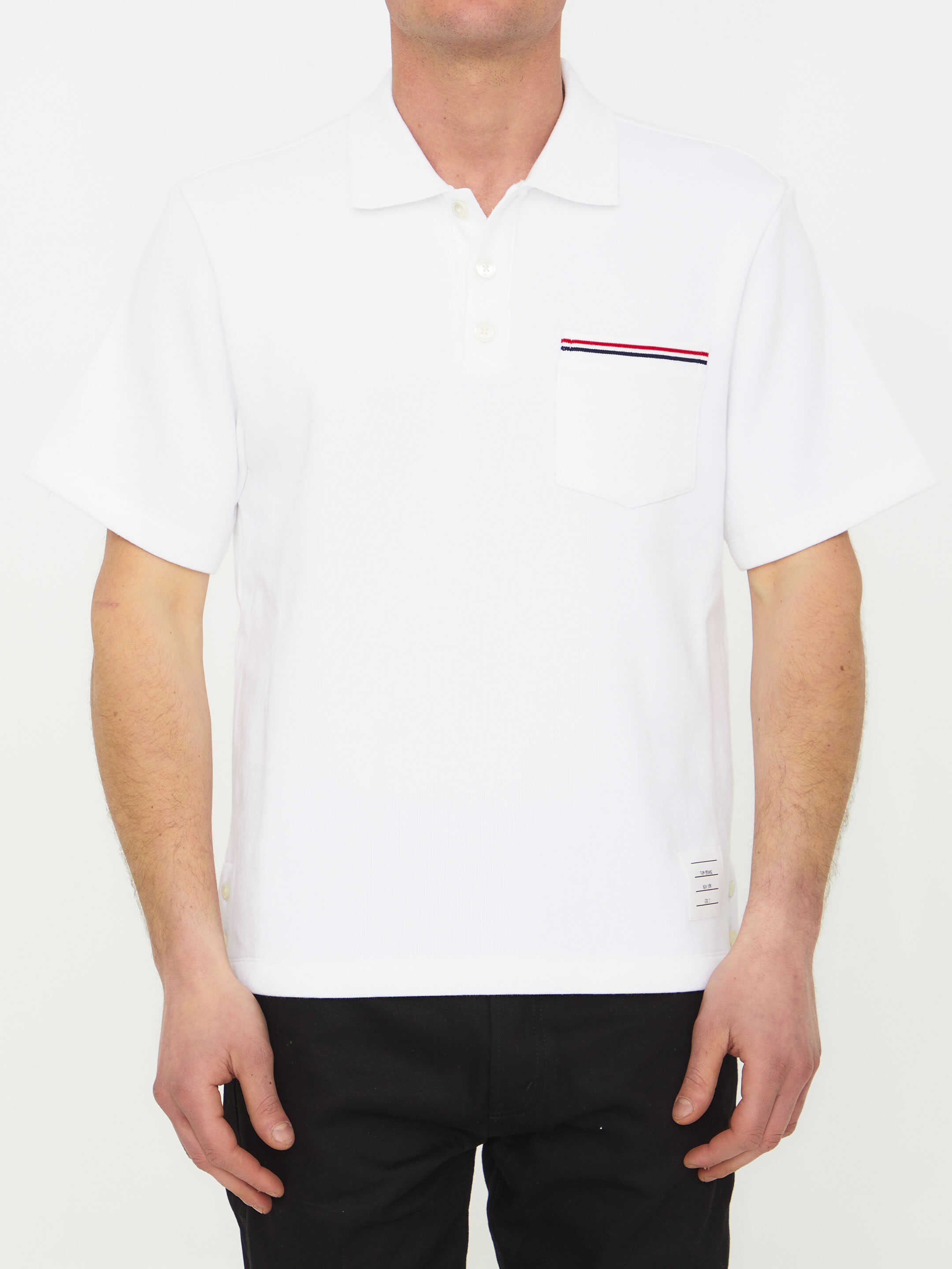 Thom Browne Cotton Polo Shirt White