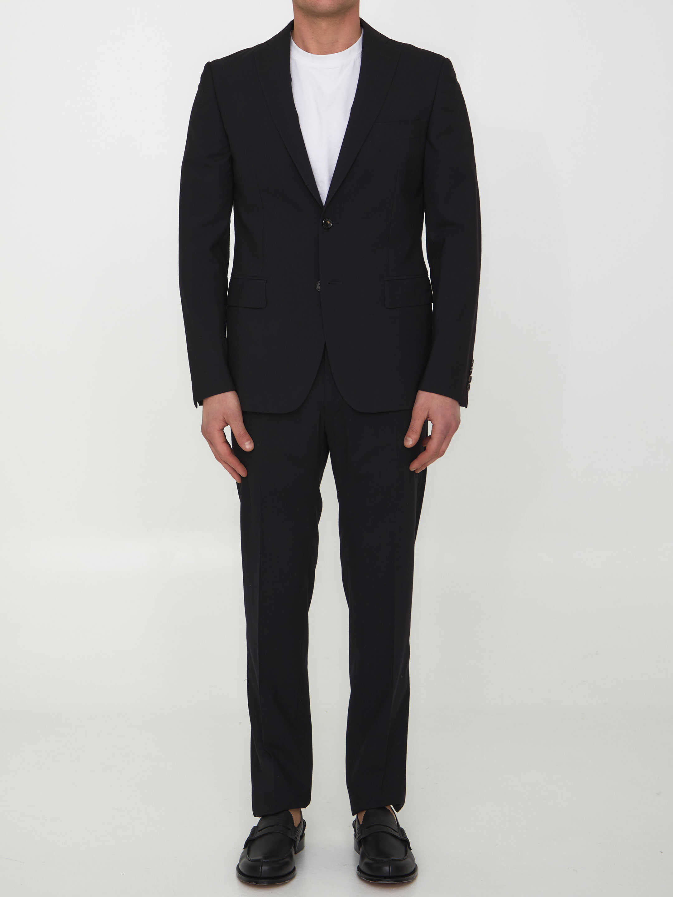 Tonello Wool Two-Piece Suit BLACK