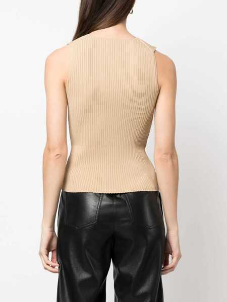 Bluze Nanushka Ribbed Tops BEIGE Femei (BM 9831605) 4