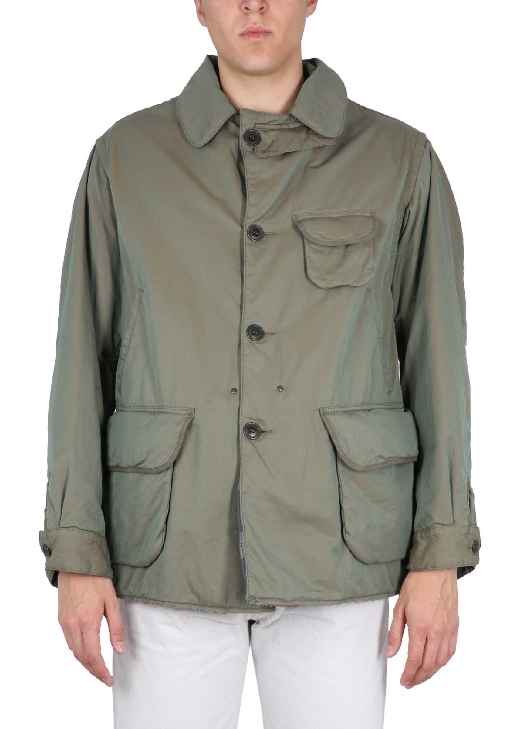 Maison Margiela Tonic Distressed Cotton Jacket GREEN