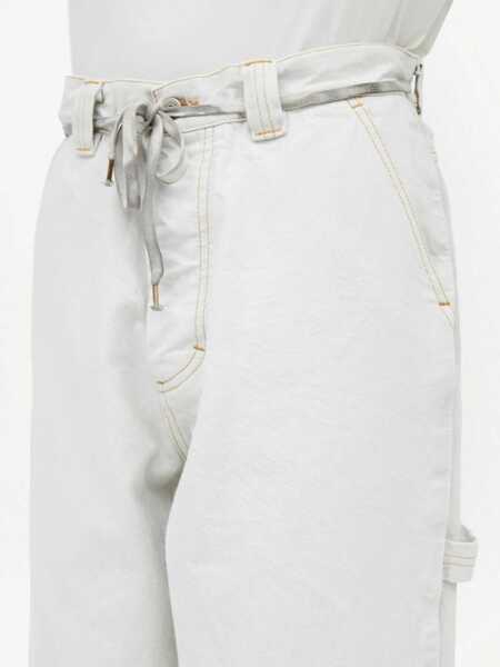 Blugi drepti Maison Margiela Jeans Cimosati WHITE Barbati (BM 9831938) 5