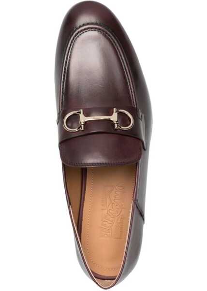 Mocasini Ferragamo Moccasin With Gancini Ornament BROWN Femei (BM 9831947) 4