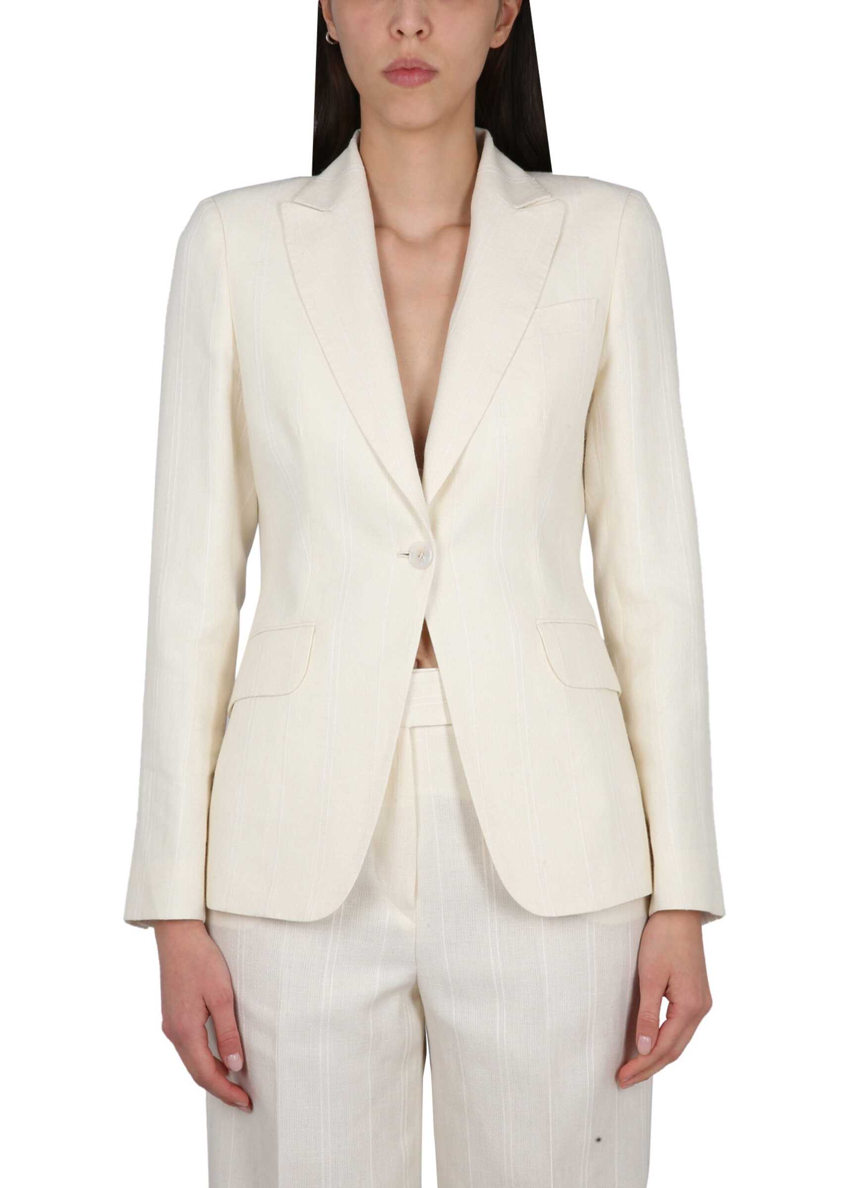 KITON Single-Breasted Jacket WHITE