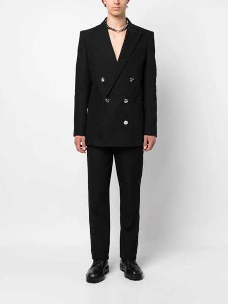 Sacouri Balmain Double-Breasted Jacket BLACK Barbati (BM 9832130) 2