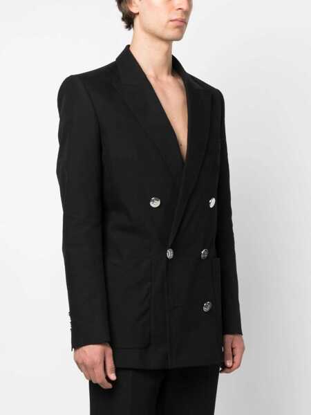 Sacouri Balmain Double-Breasted Jacket BLACK Barbati (BM 9832130) 3