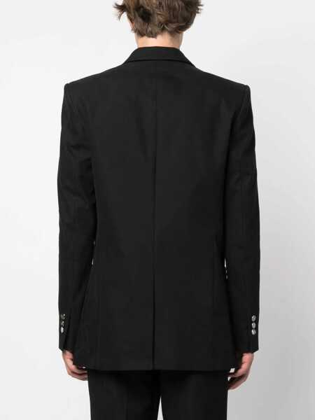 Sacouri Balmain Double-Breasted Jacket BLACK Barbati (BM 9832130) 4