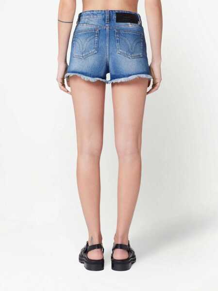 Pantaloni scurti AMI Paris Denim Shorts BLUE Femei (BM 9832178) 4