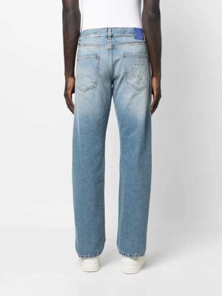 Pantaloni casual Marcelo Burlon Slim Fit Jeans BLUE Barbati (BM 9832184) 4