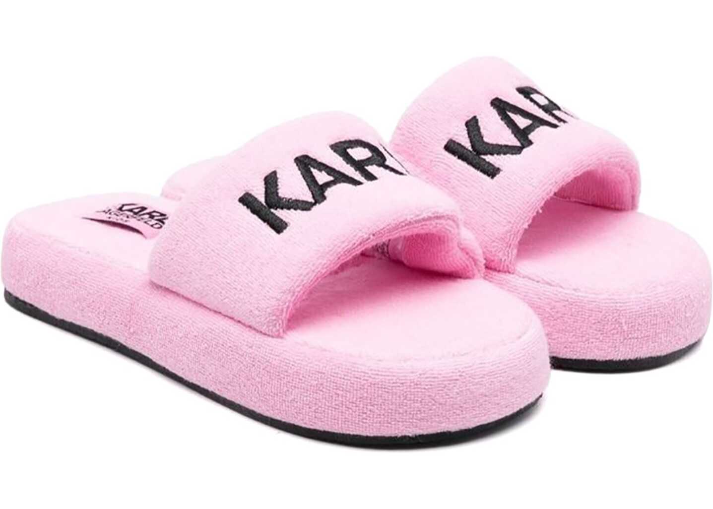 Poze Karl Lagerfeld Logo Slippers PINK