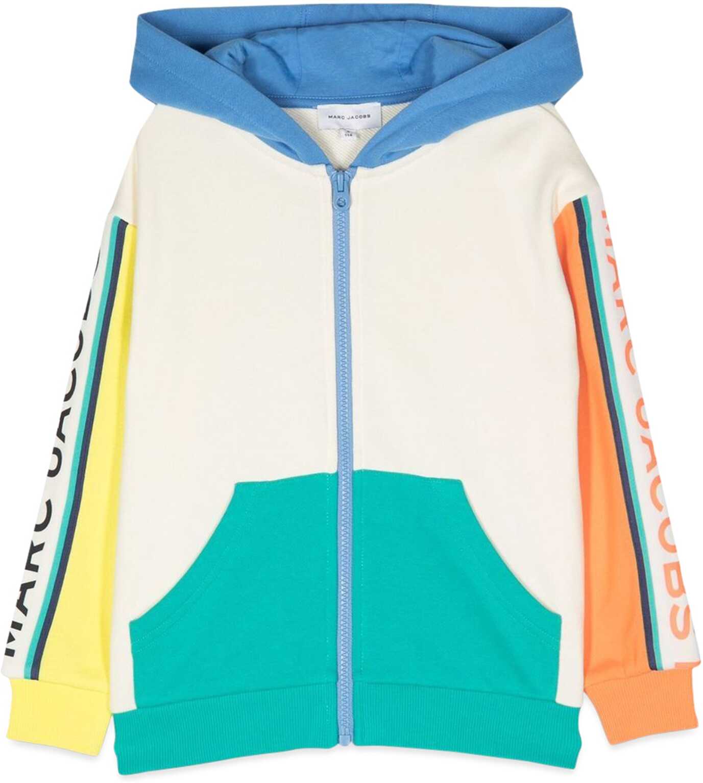 Marc Jacobs Sweatshirt With Zipper And Hood Sleeves With Logo Bands MULTICOLOUR