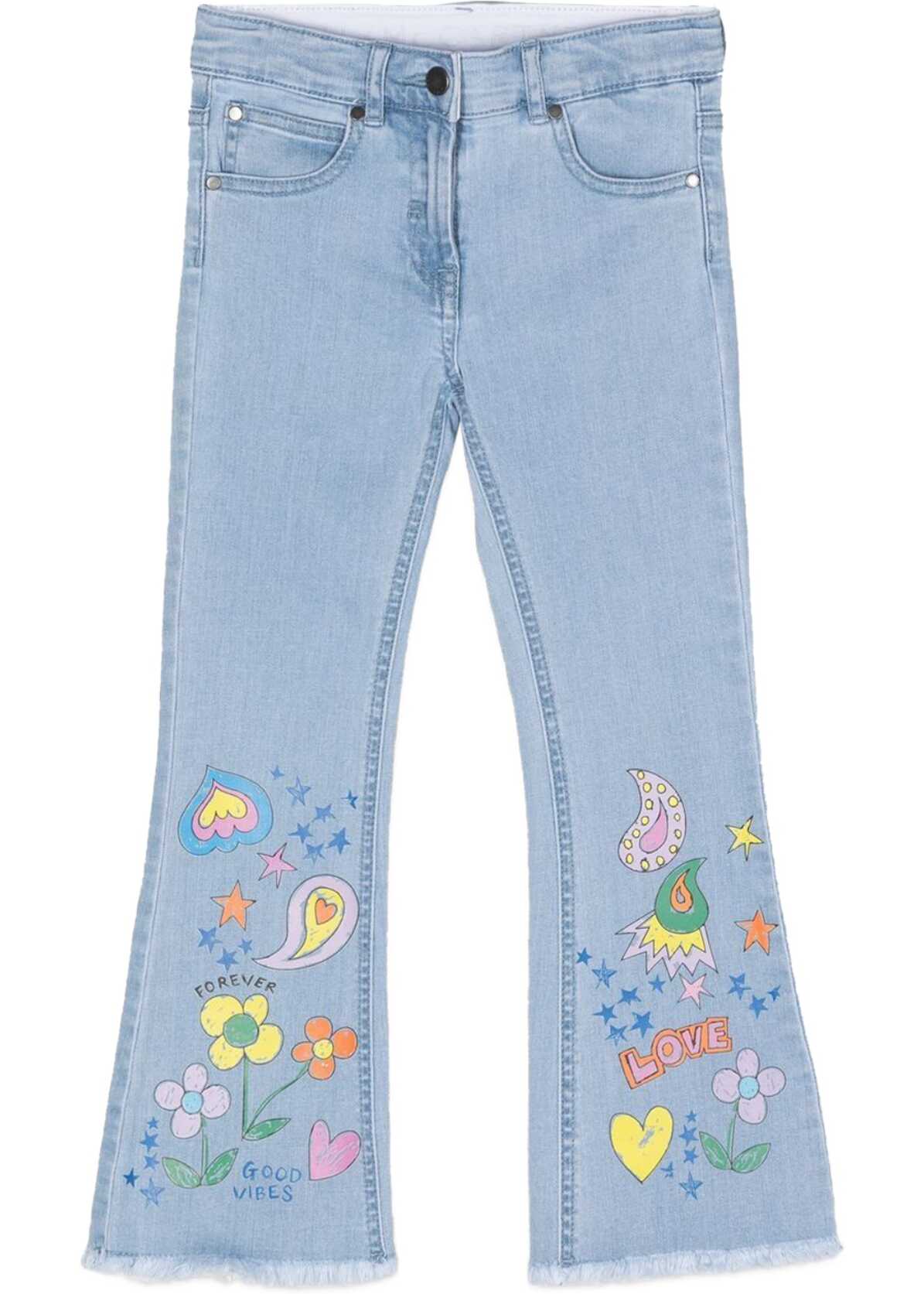 Poze Stella McCartney Jeans Designs On The Bottom DENIM