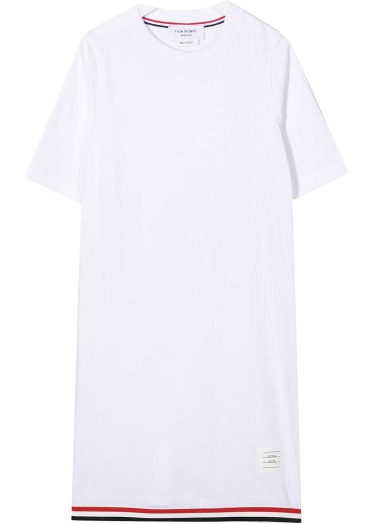 Poze Thom Browne A Line T-Shirtdress WHITE