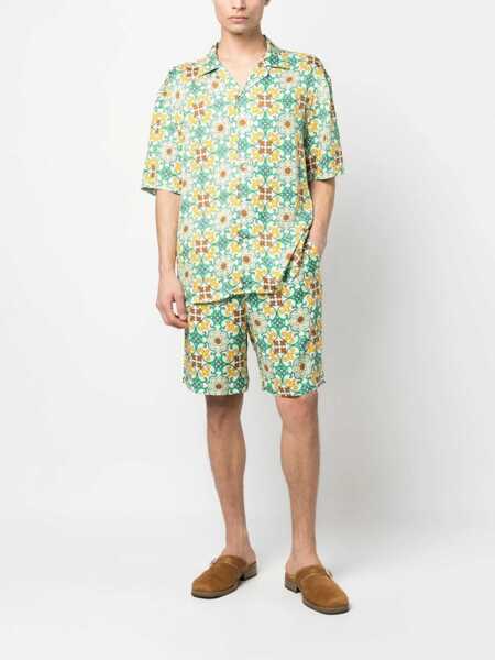 Pantaloni scurti DRLE DE MONSIEUR Bermuda Faience GREEN Barbati (BM 9833051) 2