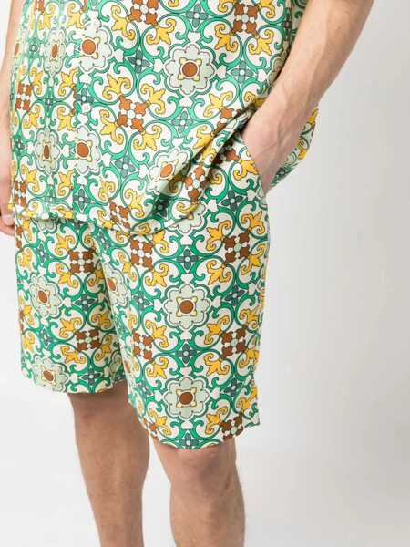 Pantaloni scurti DRLE DE MONSIEUR Bermuda Faience GREEN Barbati (BM 9833051) 5