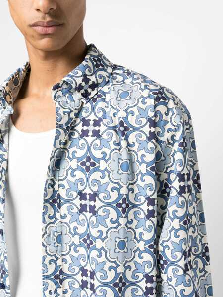 Camasi casual DRLE DE MONSIEUR Faience Shirt BLUE Barbati (BM 9833066) 5
