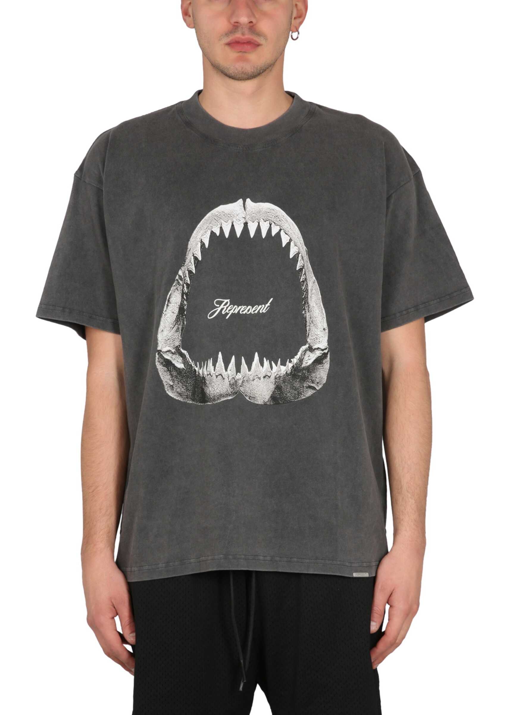 REPRESENT Shark Jaws T-Shirt GREY