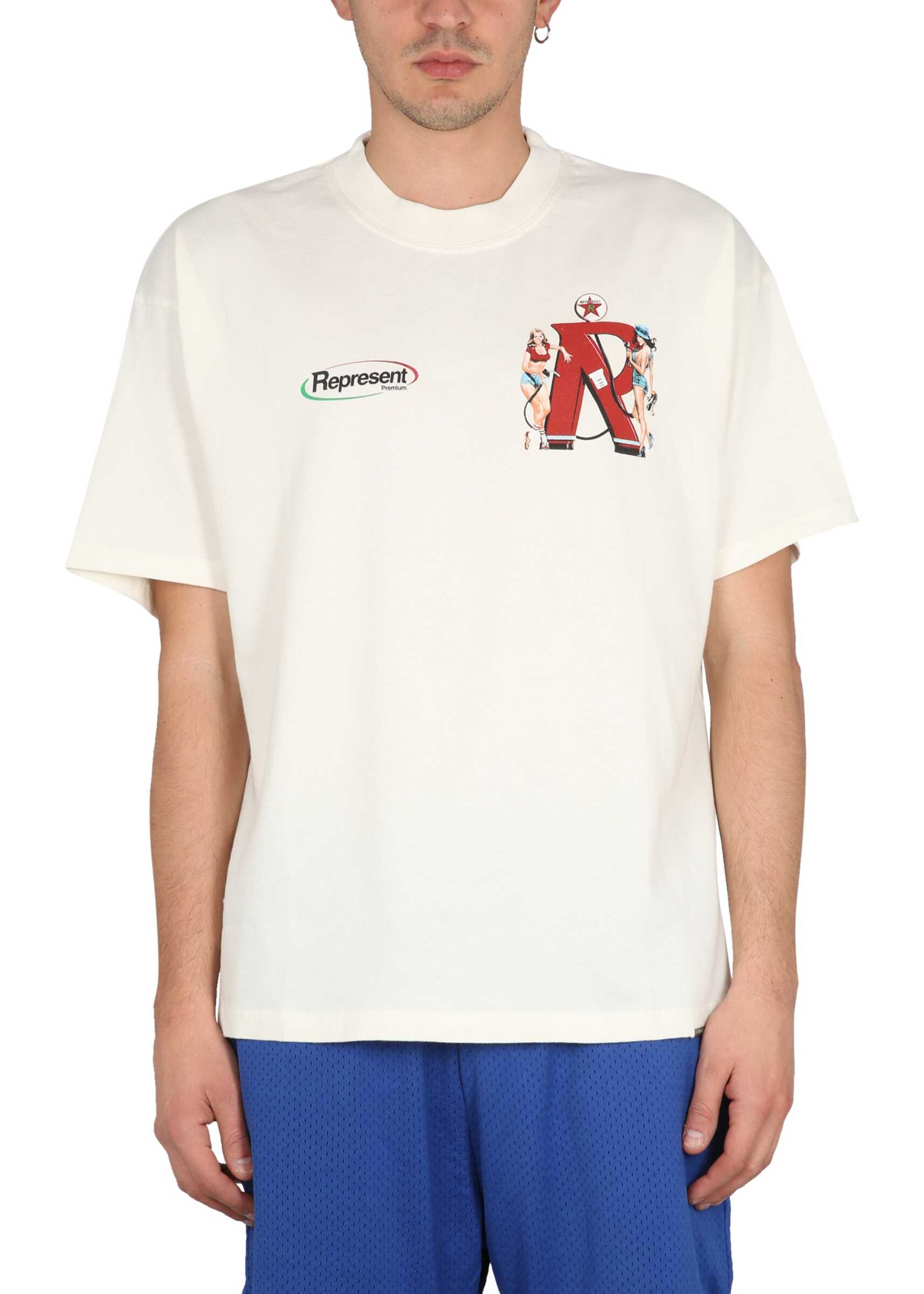 REPRESENT T-Shirt With Logo WHITE