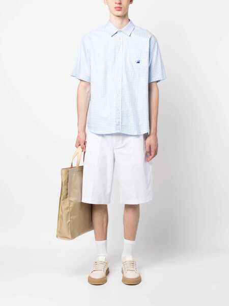 Pantaloni scurti DRLE DE MONSIEUR Cotton Blend Bermuda Shorts WHITE Barbati (BM 9835808) 2