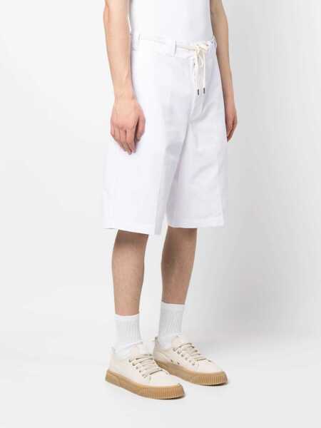 Pantaloni scurti DRLE DE MONSIEUR Cotton Blend Bermuda Shorts WHITE Barbati (BM 9835808) 3