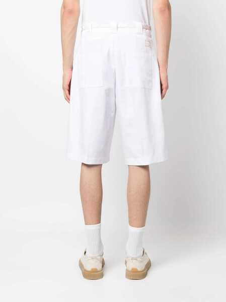 Pantaloni scurti DRLE DE MONSIEUR Cotton Blend Bermuda Shorts WHITE Barbati (BM 9835808) 4