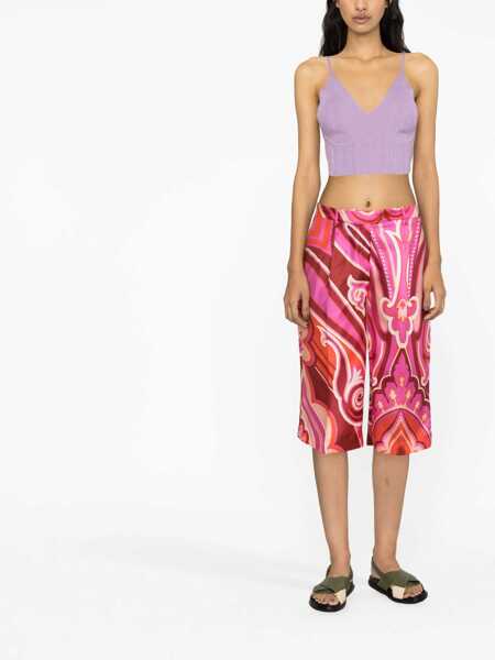 Pantaloni scurti ETRO Silk And Cotton Bermuda Shorts FUCHSIA Femei (BM 9836474) 2