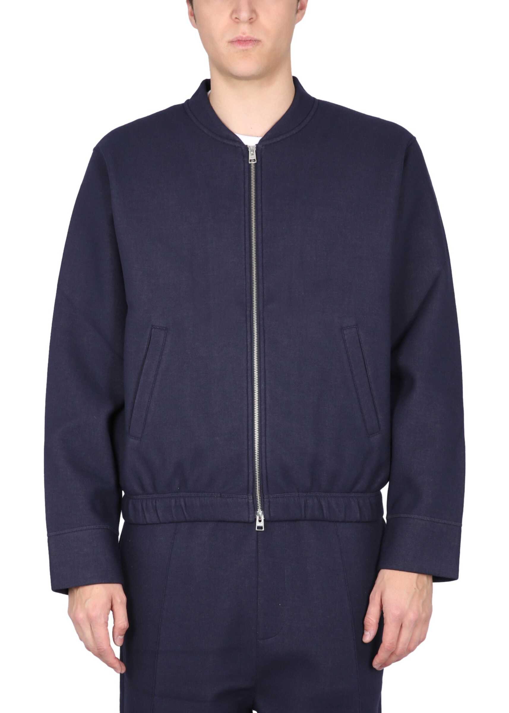 AMI Paris Jacket With Zip BLUE