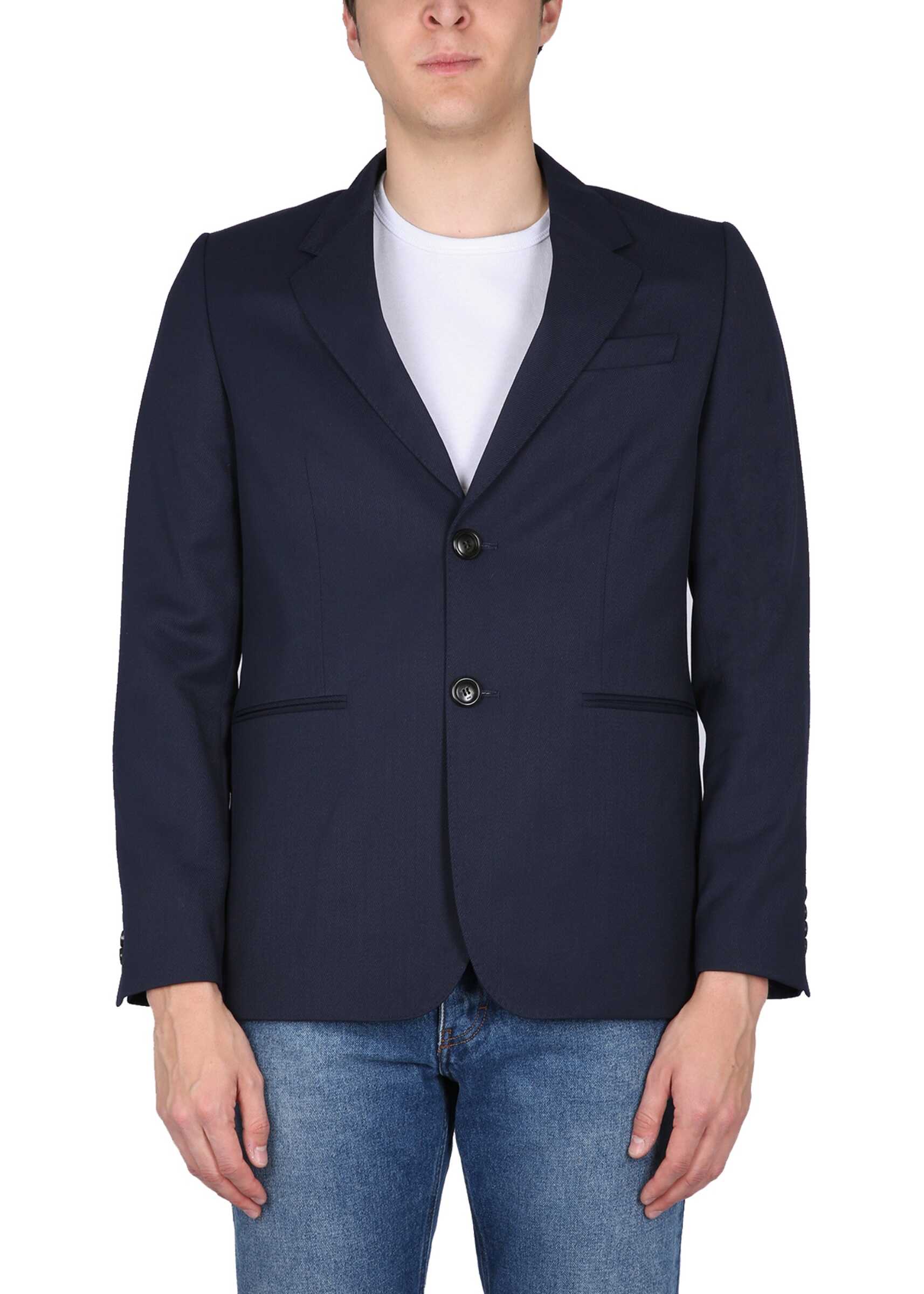 AMI Paris Single-Breasted Jacket BLUE