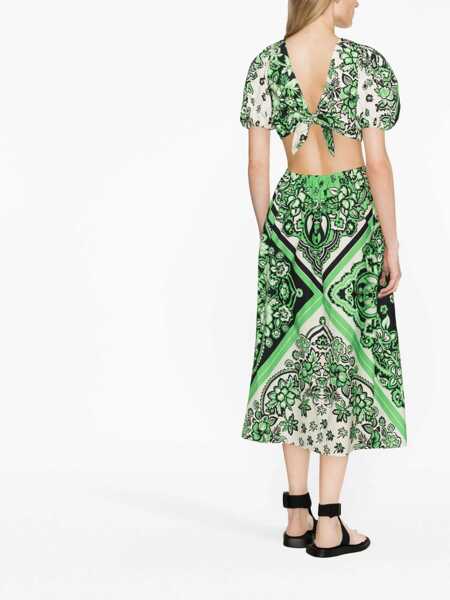 Rochii casual RED VALENTINO Bandana Print Dress GREEN Femei (BM 9838808) 3