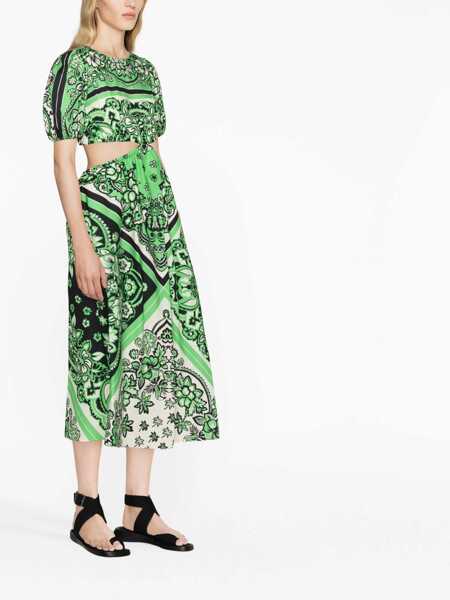 Rochii casual RED VALENTINO Bandana Print Dress GREEN Femei (BM 9838808) 4