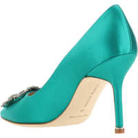 Pantofi cu toc Manolo Blahnik Dama - Pantofi cu toc Manolo Blahnik Hangisi Pumps GREEN Femei (BM 9840083) - B-mall.ro