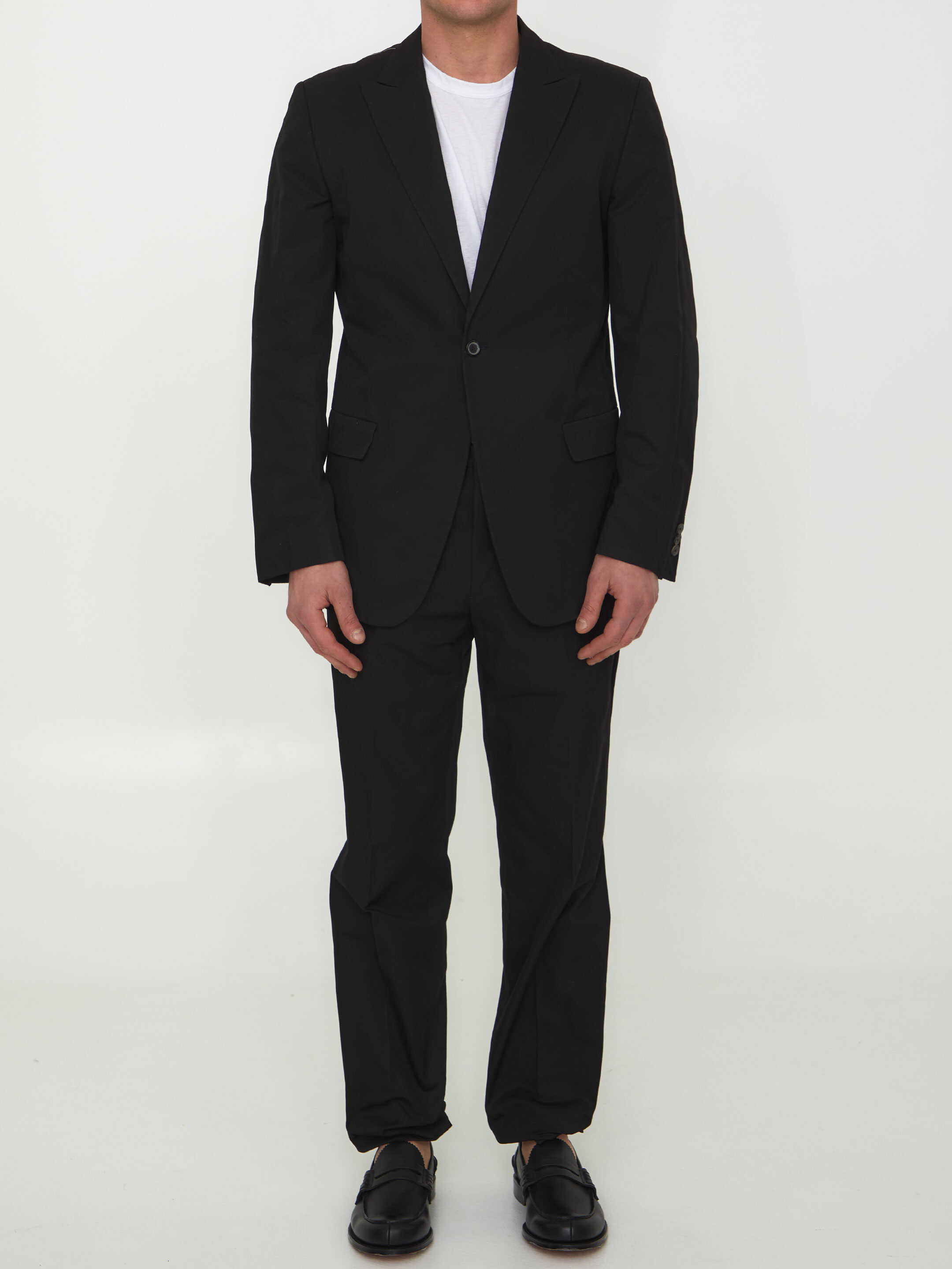 Jil Sander Cotton Two-Piece Suit BLACK b-mall.ro